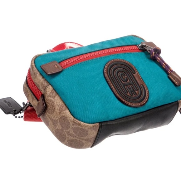 Coach Academy L Pack In Colorblock w/ Signature Print Patch - Picture 4 of 14